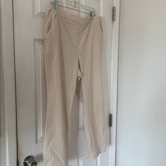 Nine West Beige Pull-On Dress Pants XL Elastic Waist - Picture 2 of 5